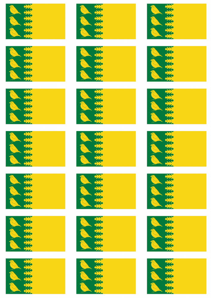 Finchfield Flag Stickers - 21 per sheet