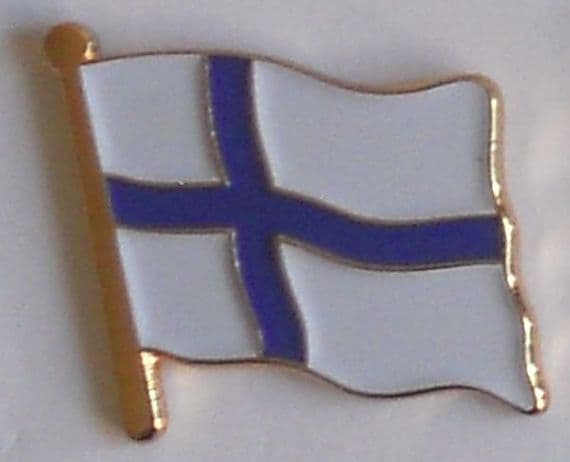 Finland Country Flag Enamel Pin Badge