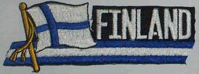 Finland Embroidered Flag Patch, style 01.