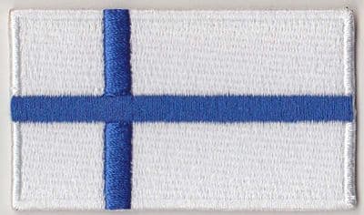 Finland Embroidered Flag Patch, style 04.