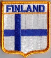 Finland Embroidered Flag Patch, style 06.