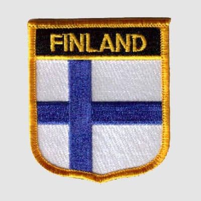 Finland Embroidered Flag Patch, style 07.