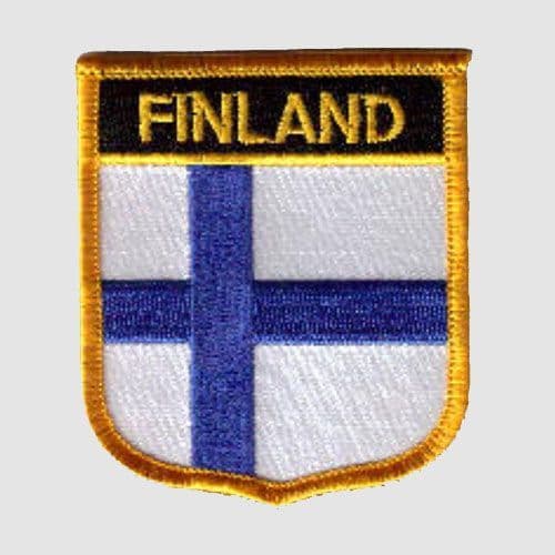 Finland Embroidered Flag Patch, style 07.