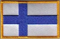 Finland Embroidered Flag Patch, style 08.