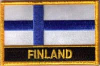 Finland Embroidered Flag Patch, style 09.