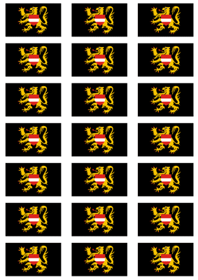 Flemish Brabant Flag Stickers - 21 per sheet