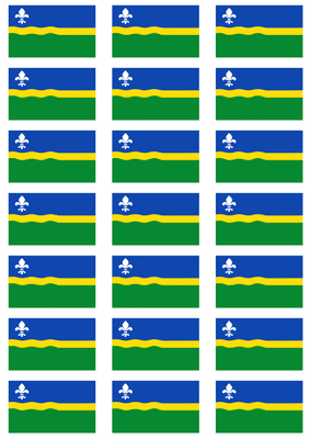 Flevoland Flag Stickers - 21 per sheet