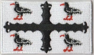 Flintshire Embroidered Flag Patch, style 04