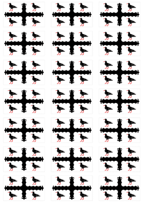 Flintshire Flag Stickers - 21 per sheet