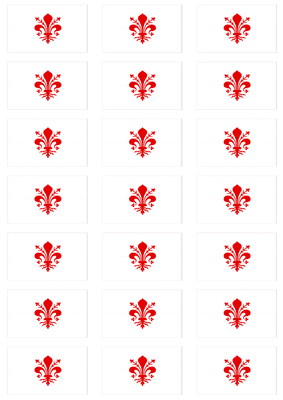 Florence City Flag Stickers - 21 per sheet