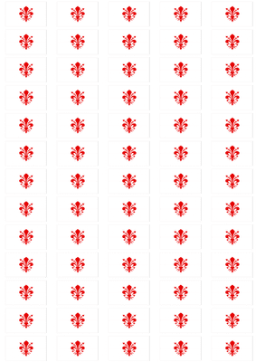 Florence City Flag Stickers - 65 per sheet
