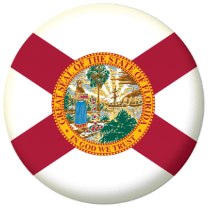 Florida State Flag 25mm Keyring