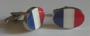France Country Flag Cufflinks