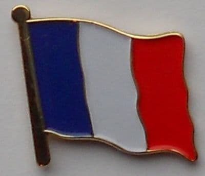 France Country Flag Enamel Pin Badge