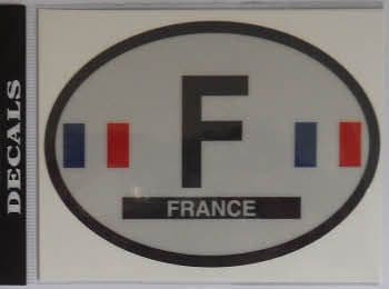France Country Flag Oval Decal.