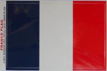 France Country Flag Rectangular Decal.