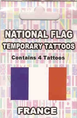 France Country Flag Tattoos.
