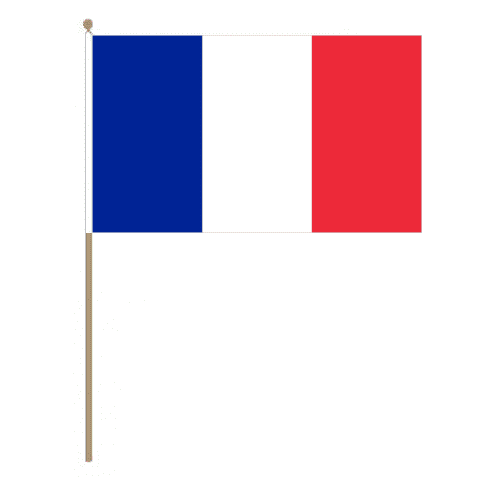 France Country Hand Flag, large.