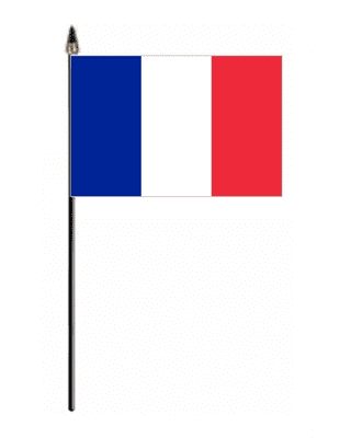 France Country Hand Flag - Small.