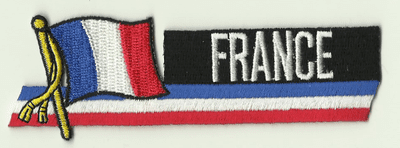 France Embroidered Flag Patch, style 01.