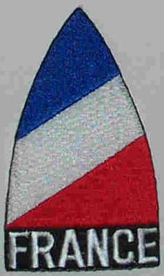 France Embroidered Flag Patch, style 02.