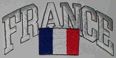 France Embroidered Flag Patch, style 03.