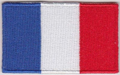 France Embroidered Flag Patch, style 04.