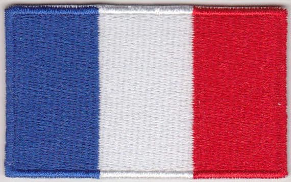 France Embroidered Flag Patch, style 04.