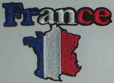 France Embroidered Flag Patch, style 05.