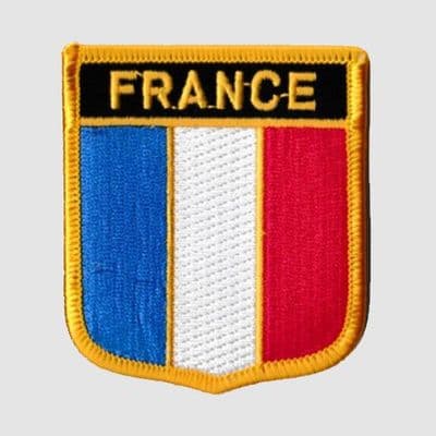 France Embroidered Flag Patch, style 07.