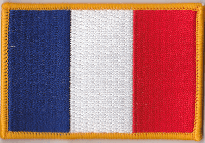 France Embroidered Flag Patch, style 08.