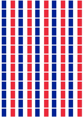 France Flag Stickers - 65 per sheet