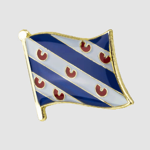 Friesland Netherlands Province Flag Enamel Pin Badge – small