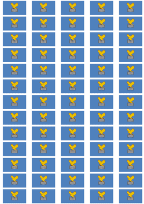 Friuli-Venezia Giulia Flag Stickers - 65 per sheet