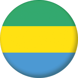 Gabon Country Flag 58mm Mirror Keyring