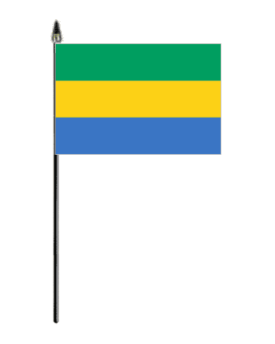 Gabon Country Hand Flag - Small.