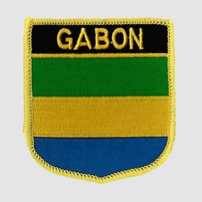 Gabon Embroidered Flag Patch, style 07.