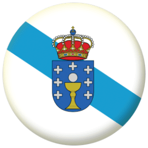 Galicia Flag 25mm Pin Button Badge