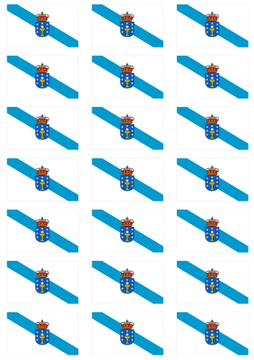 Galicia Flag Stickers - 21 per sheet