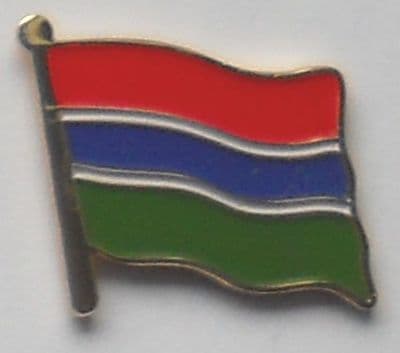 Gambia Country Flag Enamel Pin Badge