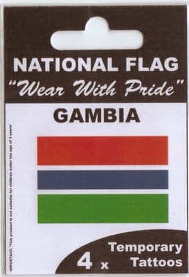 Gambia Country Flag Tattoos.