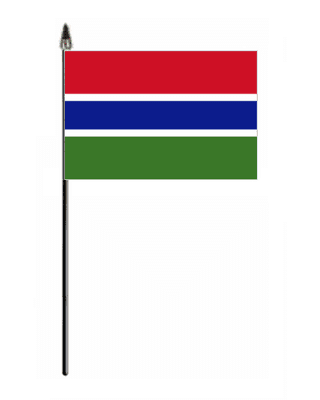 Gambia Country Hand Flag - Small.