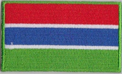 Gambia Embroidered Flag Patch, style 04