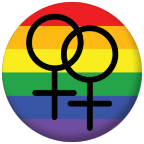 Gay Female Pride Flag 25mm Button Badge
