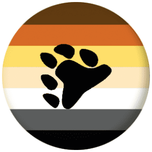 Gay Pride Bear Flag 25mm Button Badge