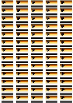 Gay Pride Bear Flag Stickers - 65 per sheet