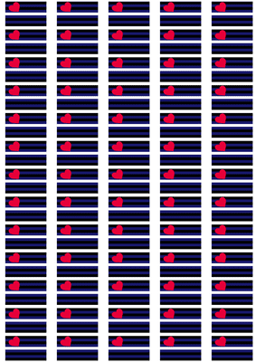 Gay Pride Leather Flag Stickers - 65 per sheet