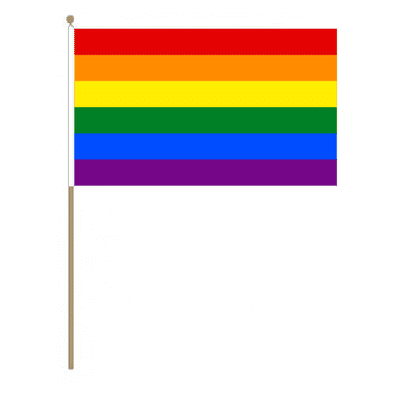 Gay Pride Rainbow Hand Flag - Large.