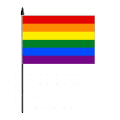 Gay Pride Rainbow Hand Flag - Medium.