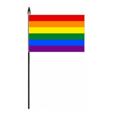 Gay Pride Rainbow Hand Flag - Small.